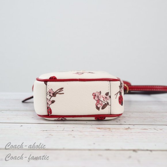 NWT Coach North South Zip Phone Crossbody With Ladybug Floral Print - Picture 8 of 12